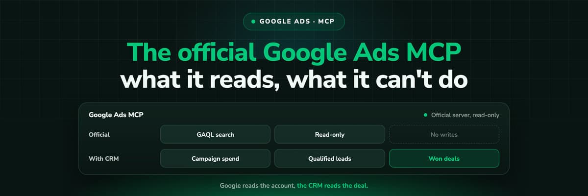 Google Ads MCP: an AI assistant querying a Google Ads account through Google's open source MCP server