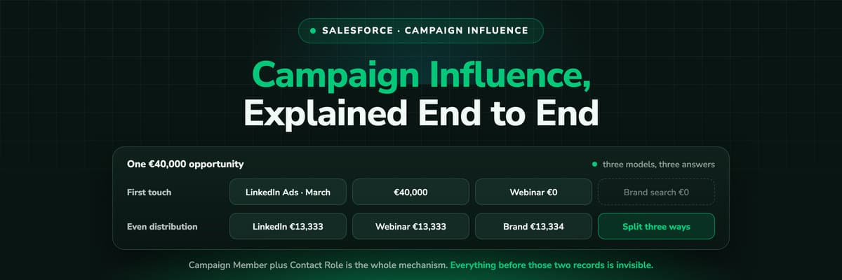 Salesforce Campaign Influence explained: how the models split an opportunity between campaigns