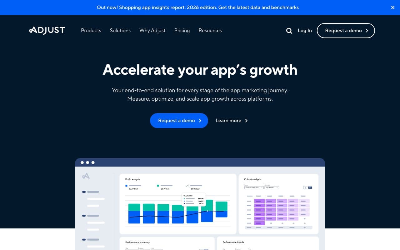 Adjust homepage, above the fold