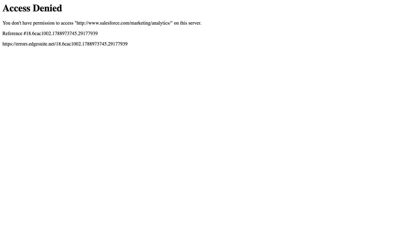Salesforce Marketing Cloud Intelligence page, above the fold