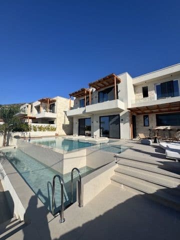 The villa with the pool where the team stayed